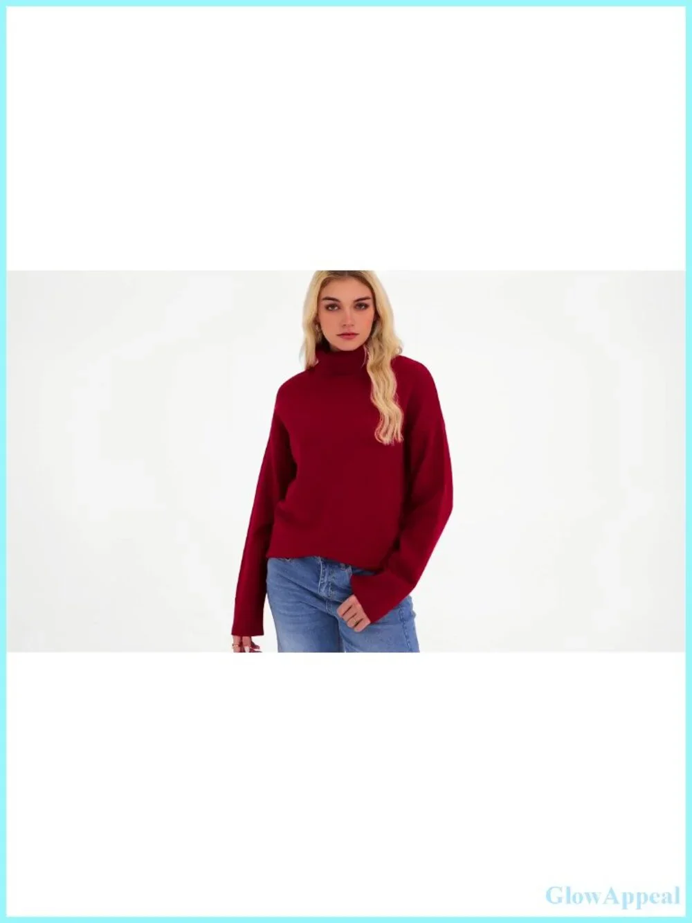 PRETTYGARDEN Turtleneck Long Sleeve Chunky Knit Pullover Sweater